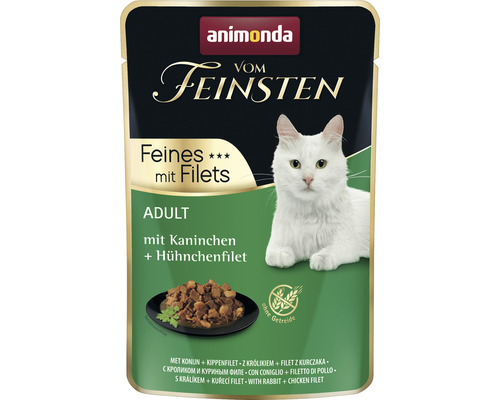 Pâtée pour chat animonda qualité supérieure au lapin & aux filets de poulet 85 g