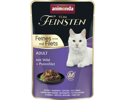 Katzenfutter nass animonda vom Feinsten mit Wild & Putenfilet 85 g