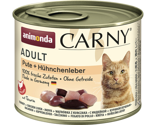 Pâtée pour chat animonda Carny Adult dinde & foie de poulet 200 g