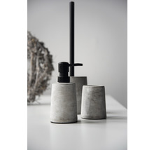 Badezimmer-Set aus Beton mit Seifenspender, Becher und Toilettenpapierhalter