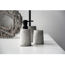 Beton Badezimmer Set mit Seifenspender und Becher