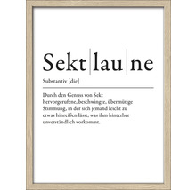 Gerahmtes Bild Sektlaune 33x43 cm