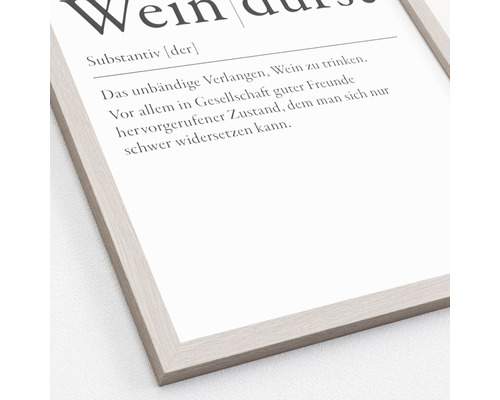 Gerahmtes Poster mit der Definition von Weindurst
