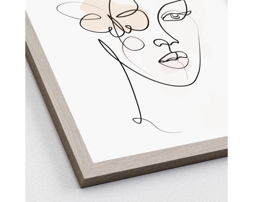 Gerahmtes Bild mit einer abstrakten Frauendarstellung