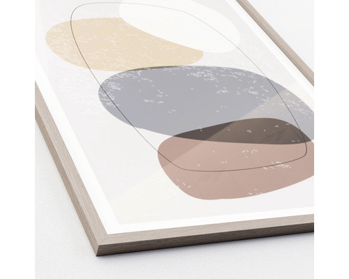 Dekoratives Bild mit geometrischen Formen und Rahmen