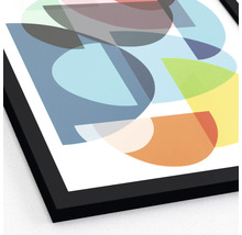 Impression graphique avec des formes géométriques dans un cadre