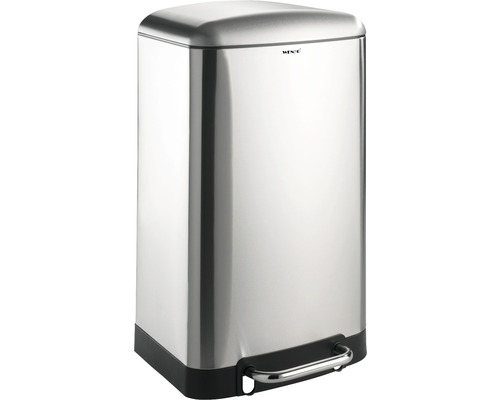 Poubelle à pédale Wenko Studio 30 l anthracite métallique Poubelle à pédale en acier inoxydable