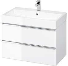 Waschtischunterschrank mit zwei Schubladen und Aufsatzwaschbecken