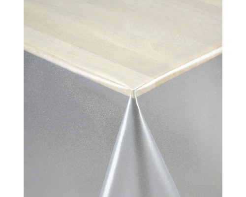 Protection pour table Crystal argent brillant largeur 140 cm (au mètre)