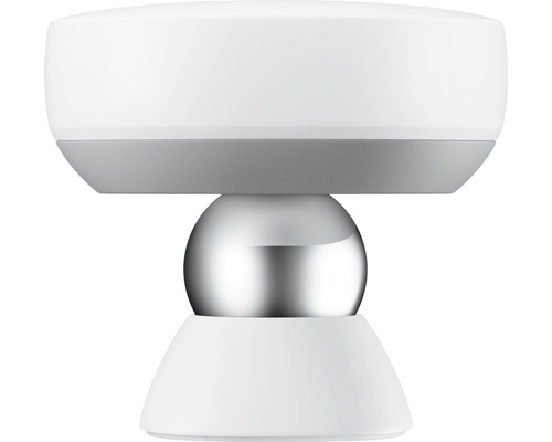 Lampe mit rundem Schirm und schwenkbarem Fuß