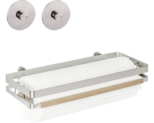 Küchenrollenhalter aus Edelstahl zur Wandmontage mit zwei Rollen Papier