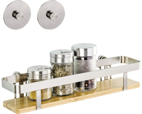 Badezimmerregal mit Halterung, Bambusboden und Gewürzgläsern