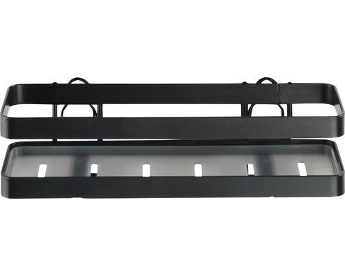 Schwarzes Duschregal zur Aufbewahrung von Badartikeln