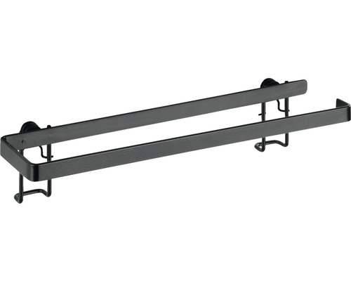 Porte-serviettes double avec ventouse pour montage mural