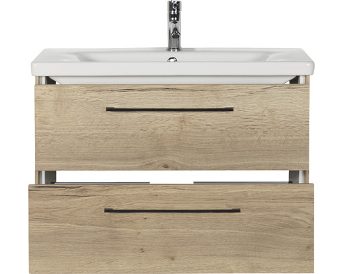 Meuble sous-lavabo avec deux tiroirs et lavabo