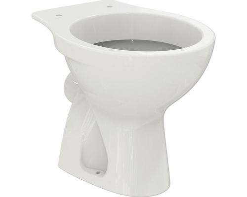 Cuvette WC à poser avec abattant blanc – Hauteur confortable