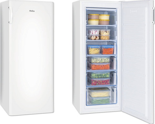 Congélateur armoire Amica GS 324 100 W 55 x 141 x 60 cm Congélateur Amica avec tiroirs de congélation