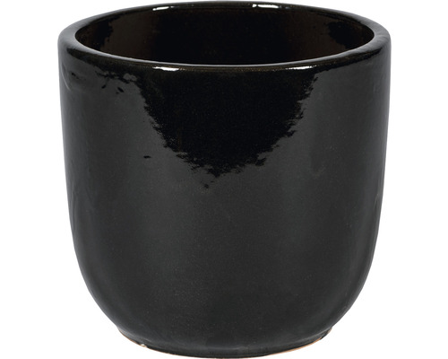 Pot de fleurs rond Passion for Pottery Shanghai matériau composite Ø 32 cm H 30 cm noir
