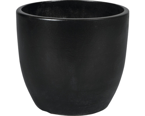 Pflanztopf rund Passion for Pottery Shanghai Verbundwerkstoff Ø 23 cm H 20,5 cm schwarz