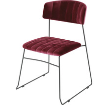 Chaise rembourrée avec structure en métal