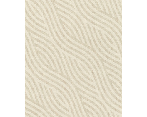 Papier peint intissé 704532 Kalahari graphique vagues beige