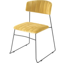 Chaise avec structure métallique et rembourrage
