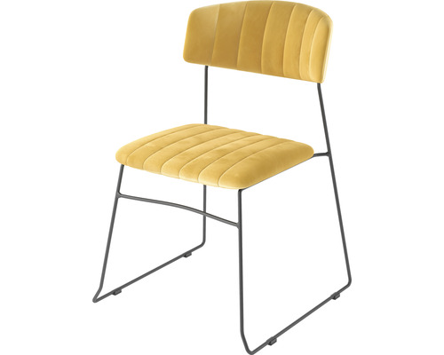 Chaise avec structure métallique et rembourrage