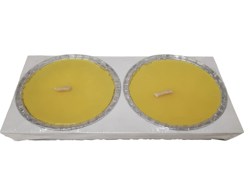 Bougies de chauffe-plat Citronella 2 pces jaune durée de combustion 16 heures