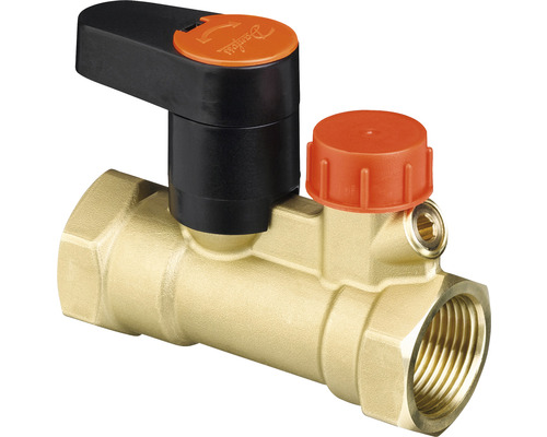 Soupape de vidange et de blocage de toron Danfoss MSVS-DN 32 1 1/4" 003Z4014 Robinet à boisseau sphérique Danfoss en laiton avec levier de commande