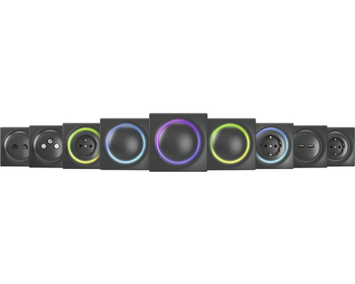 Verschiedene Steckdosen und Schalter