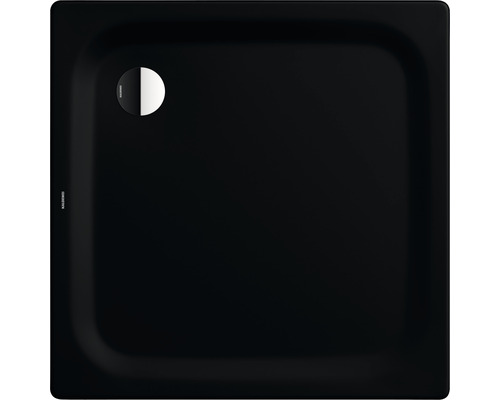 Receveur de douche KALDEWEI SUPERPLAN CLASSIC Secure Plus 399-1 120 x 120 x 2.5 cm noir mat surface entièrement antidérapante 447100012676 Receveur de douche noir avec garniture d''écoulement