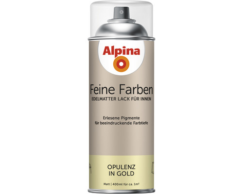 Peinture aérosol Alpina Feine Farben Opulence en or 400 ml