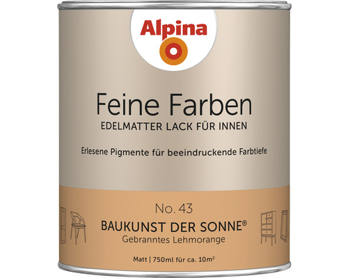 Laque Alpina Feine Farben Architecture du soleil orange argile flambé 750 ml