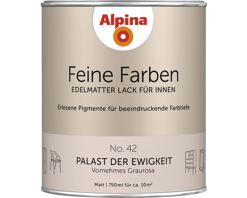 Laque Alpina Feine Farben Palais de l'éternité gris rose élégant 750 ml