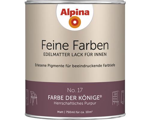 Laque Alpina Feine Farben Farbe der Könige pourpre royal 750 ml - HORNBACH  Luxembourg