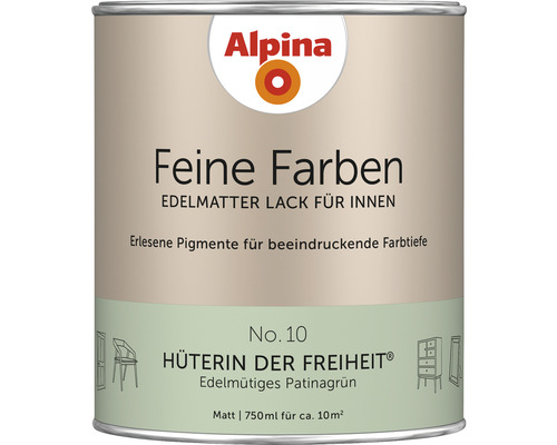 Laque Alpina Feine Farben Gardienne de la liberté vert patine généreux 750 ml