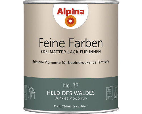 Laque Alpina Feine Farben Héros de la forêt vert mousse foncé 750 ml