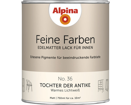 Laque Alpina Feine Farben Fille de l'Antiquité blanc lumière chaleureux 750 ml