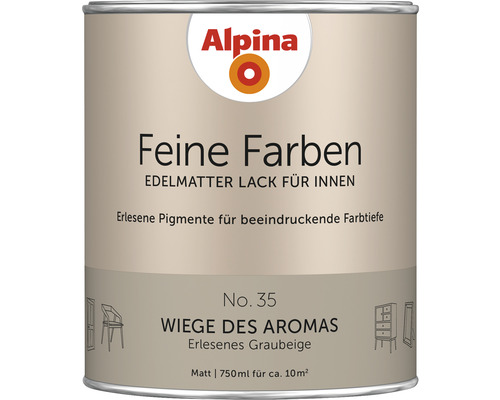 Laque Alpina Feine Farben Berceau de l'arôme gris-beige raffiné 750 ml