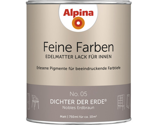 Laque Alpina Feine Farben Poètes de la terre brun terre noble 750 ml