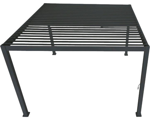 Pavillon de jardin en métal avec toit à lamelles