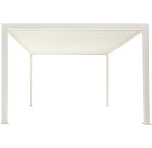 Pergola autoportée avec toit à lamelles