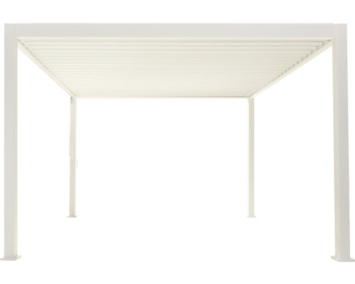 Pergola autoportée avec toit à lamelles