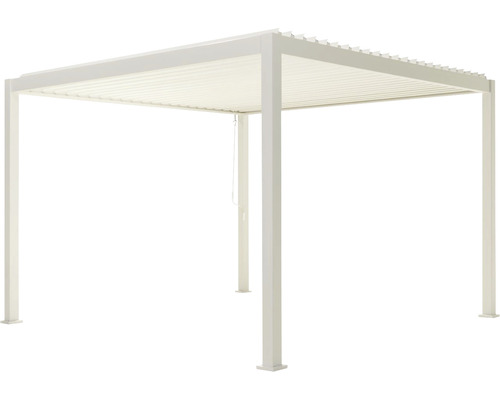 Pergola autoportante avec toit à lamelles