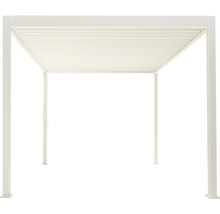 Pergola autoportante avec toit à lamelles pour le jardin