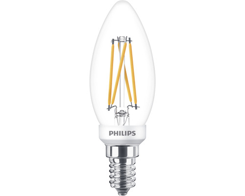 Ampoule flamme LED fonction de variation B35 transparente E14/3,4W(40W) 470 lm 2200- 2700 K blanc chaud Warm Glow