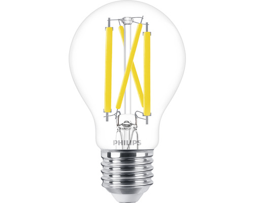 Ampoule LED fonction de variation A60 transparente E27/11,5W(100W) 1560 lm 2200- 2700 K blanc chaud Warm Glow