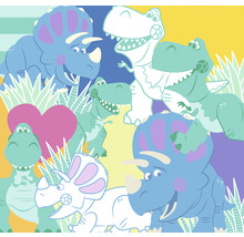 Papier peint panoramique intissé IADX6-087 Into Adventure Toy Story Rex and Trixie 6 pces 300 x 280 cm