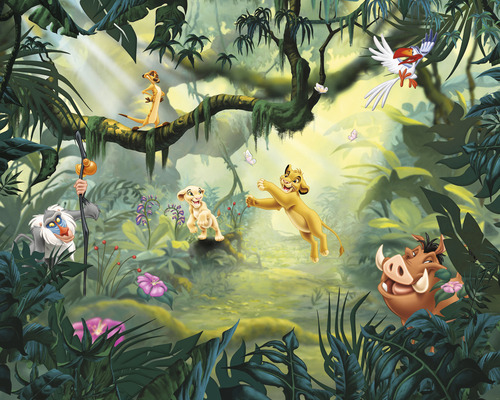 Papier peint panoramique intissé IADX7-004 Into Adventure Disney Lion King Hakuna Matata 7 pces 350 x 280 cm