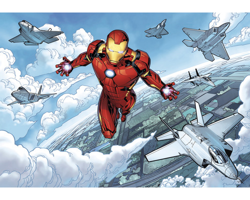 Papier peint panoramique intissé IADX8-062 Into Adventure Iron Man Flight 8 pces 400 x 280 cm
